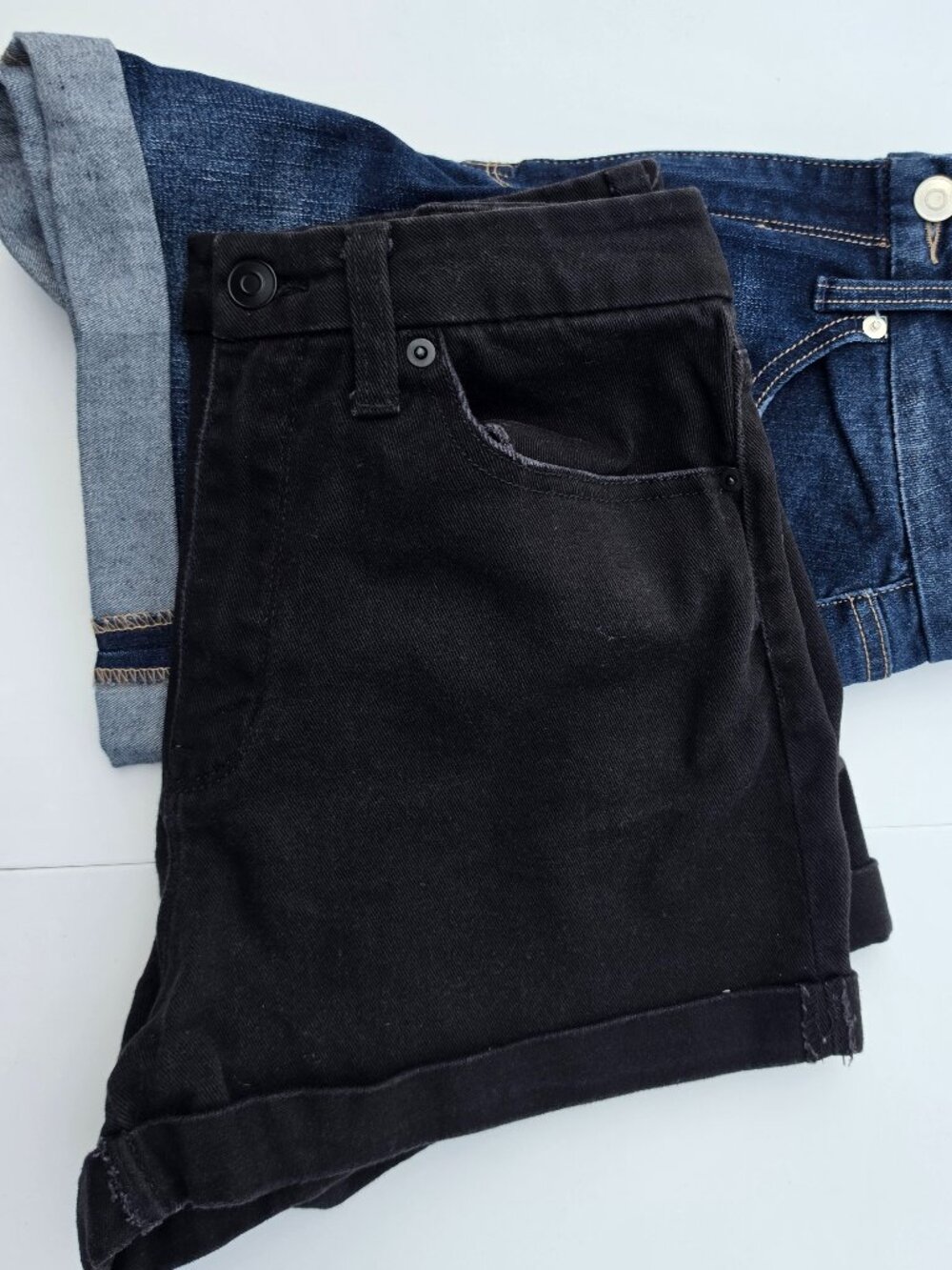 2-Pack No Boundaries Denim Shorts Size 11 Blue & Black Jean Shorts